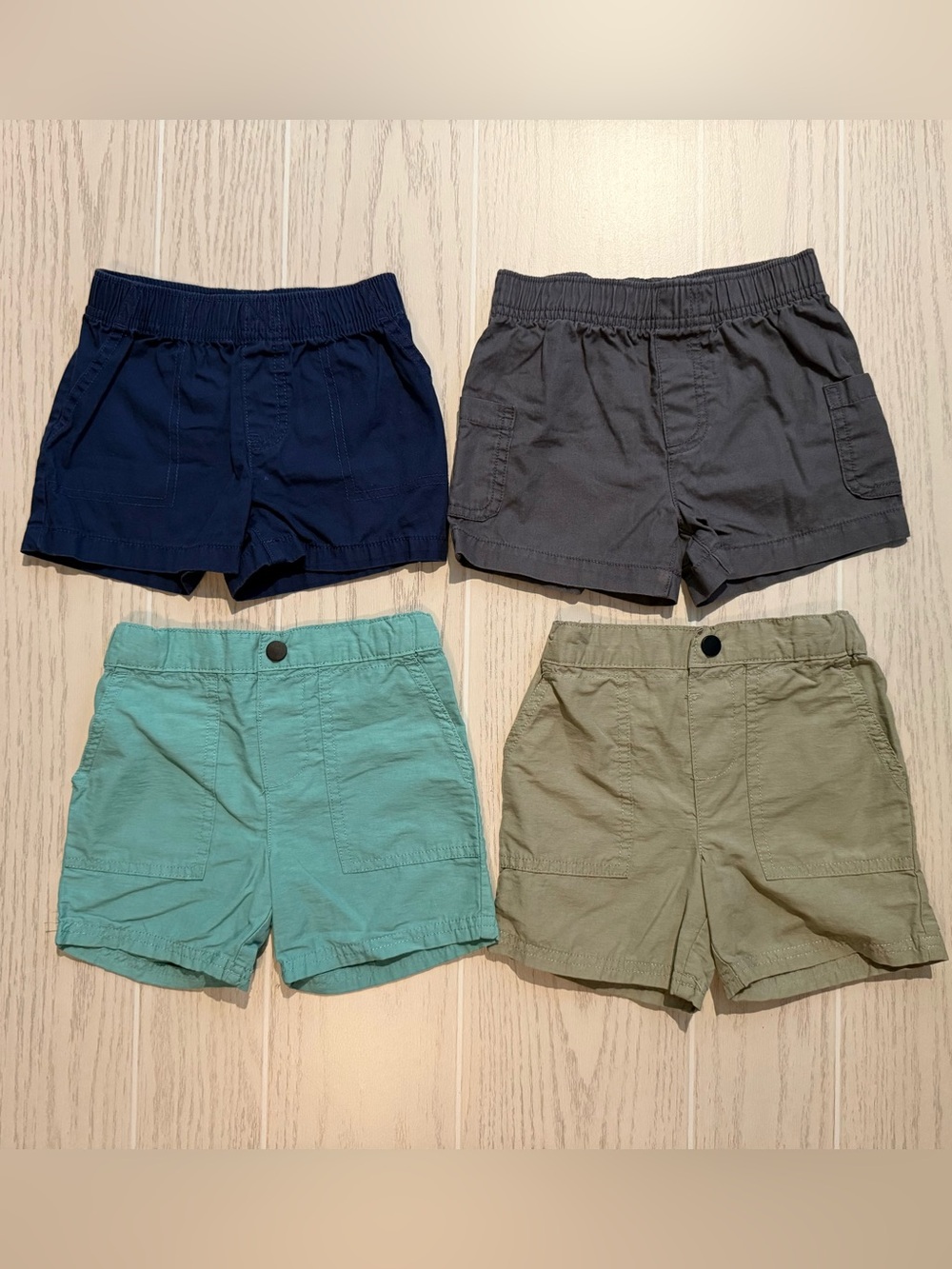Carter’s Garanimals Boys 2T Shorts 4-Piece Bundle Cargo Pull-On Summer